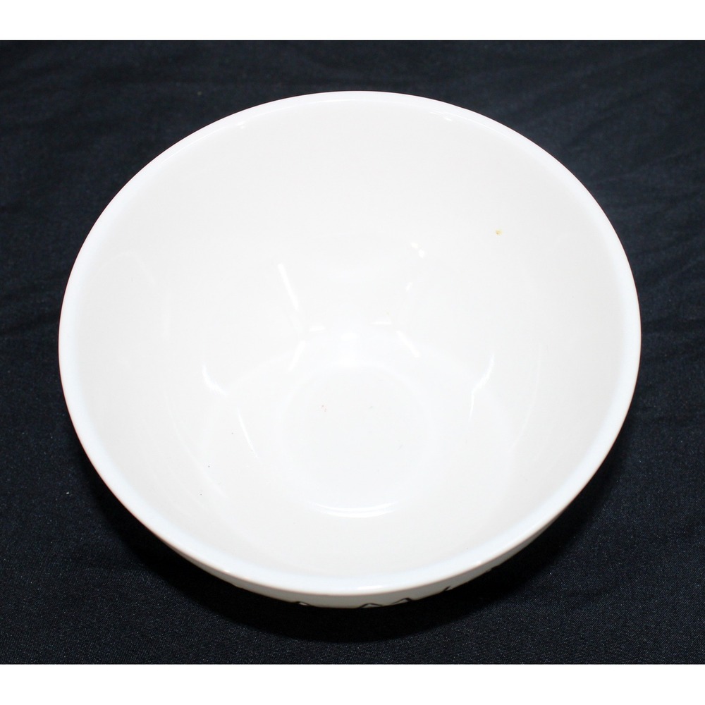 Rae Dunn Artisan Collection RAMEN Bowl Ivory Ceramic Footed Soup Bowl Magenta - Picture 2 of 4